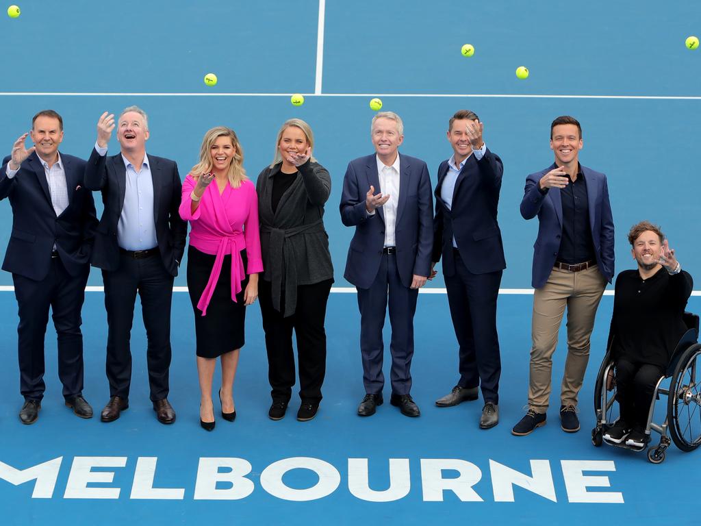 Todd Woodbridge was front and centre for Nine at the Australian Open.