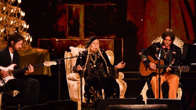 Joni Mitchell performs ‘Both Sides Now.’ Picture: Valerie Macon / AFP