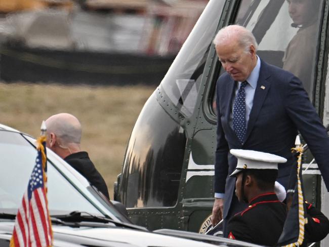 US President Joe Biden arrives at the Walter Reed National Military Medical Center for his physical exam. Picture: AFP