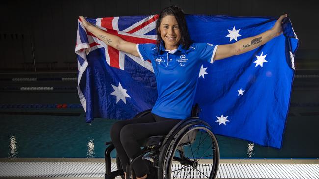 Wheelchair Paratriathlete Lauren Parker. Picture: Nigel Hallett