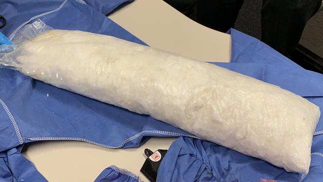 Some of the drug ice allegedly found by police in a ute at Malabar. Picture: NSW Police