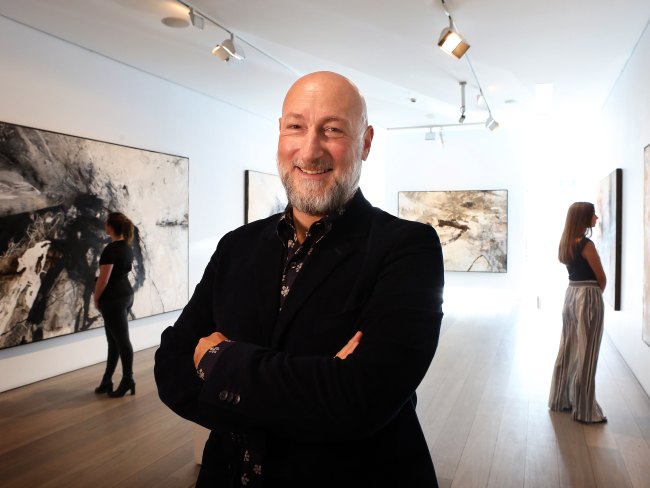 Barry Keldoulis at the Olsen Gallery in Woollahra. Picture: James Croucher