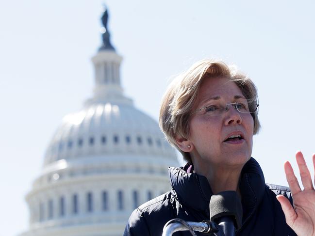 US Senator Elizabeth Warren is calling for the breakup of monopolistic tech and social media companies such as Facebook. Picture: AFP