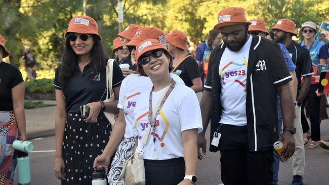 Thousands of Territorians who took part in the 2023 NAIDOC march in Darwin, which saw the highest number of marchers the Territory has seen. Picture: Sierra Haigh