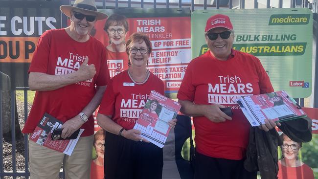 Trish Mears and her volunteers at the Hervey Bay SHS on Saturday morning.