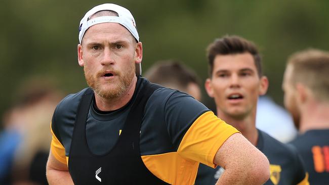 Jarryd Roughead at pre-season training.