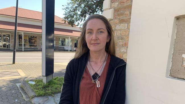 Elaine Revi-Peart outside Mount Barker District Court at an earlier appearance. Picture: Lydia Kellner