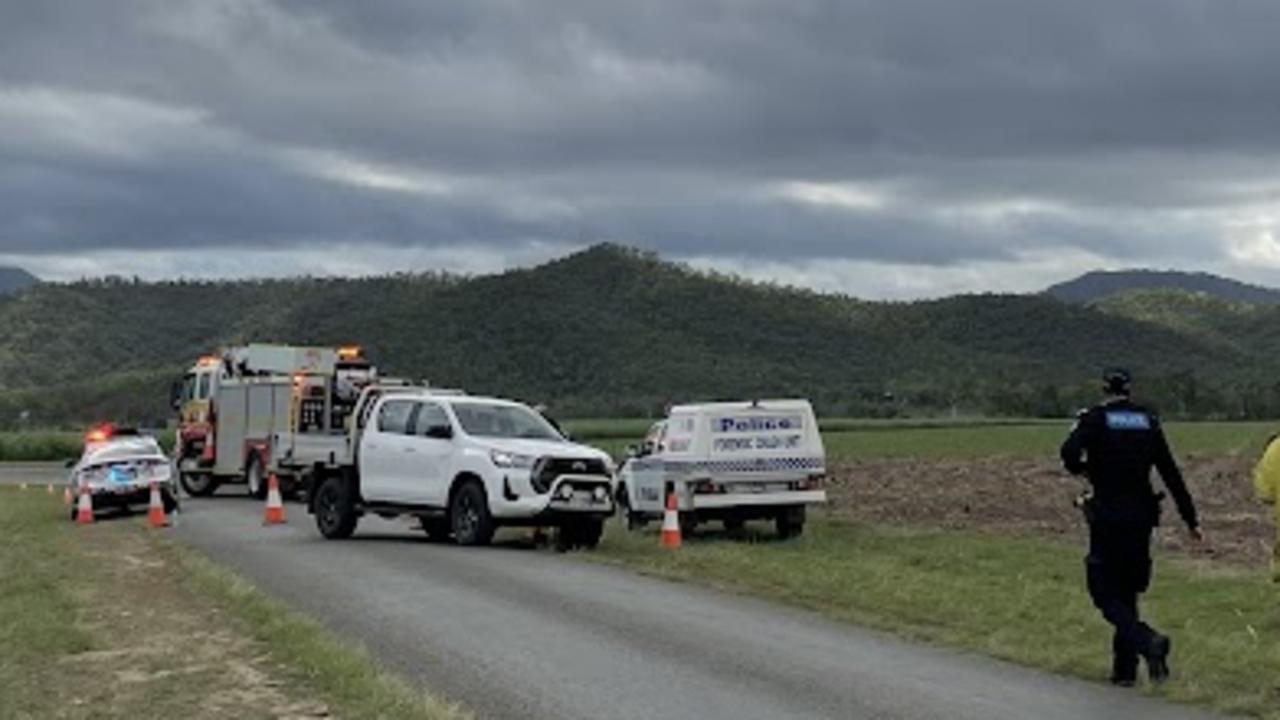 A driver has suffered life threatening injuries after a truck rolled pinning him underneath at 1.20pm on Gunyarra Rd at Andromache. Photo: Krystal Hender