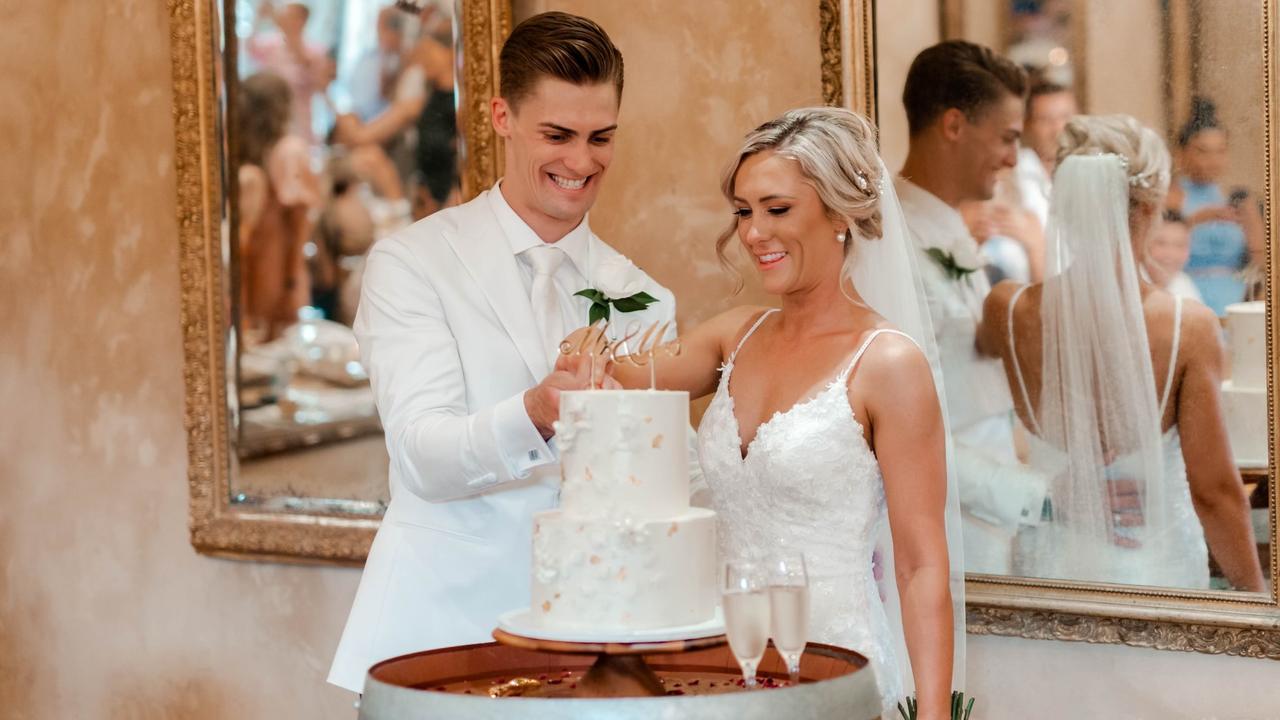 Matt and Nikki Glaetzer on their wedding day.