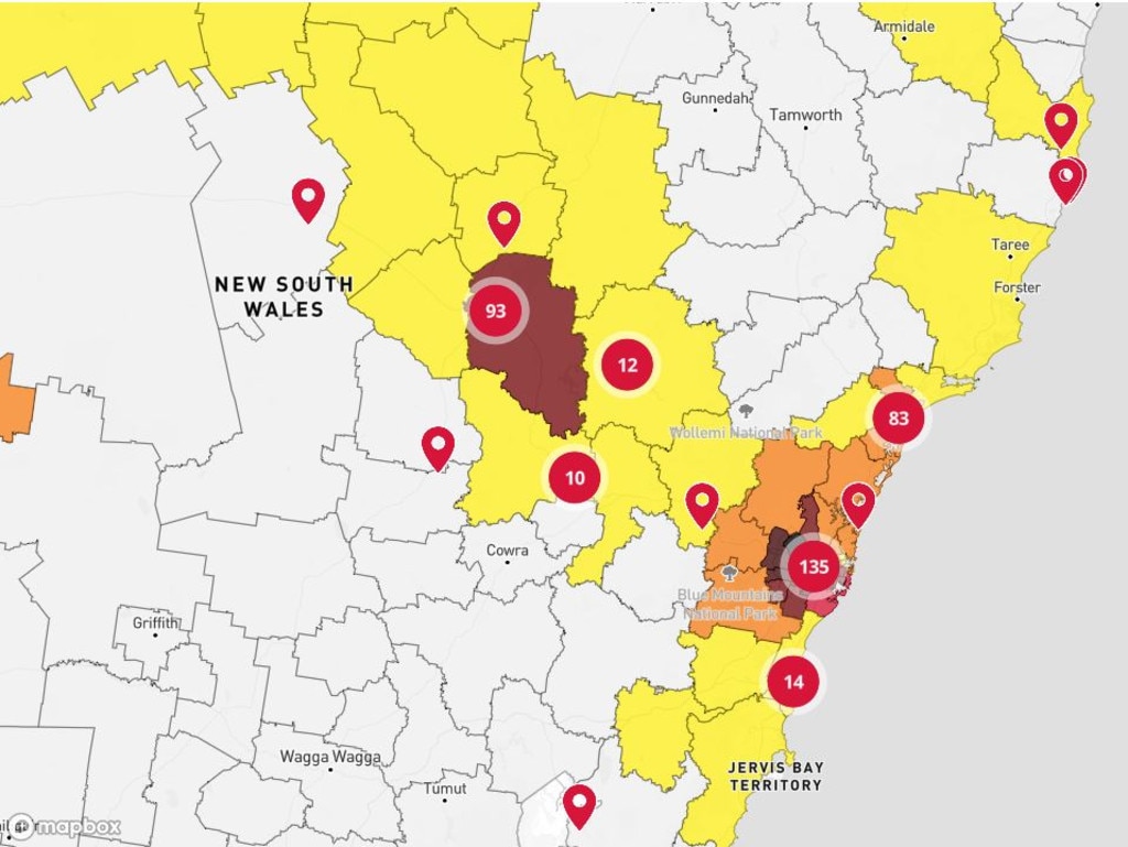 The Premier has announced the suburbs of “most concern”, all coming from Sydney's west, though Dubbo and its surrounding towns are also seeing a high rate of spread. Picture: Supplied/NSW Health