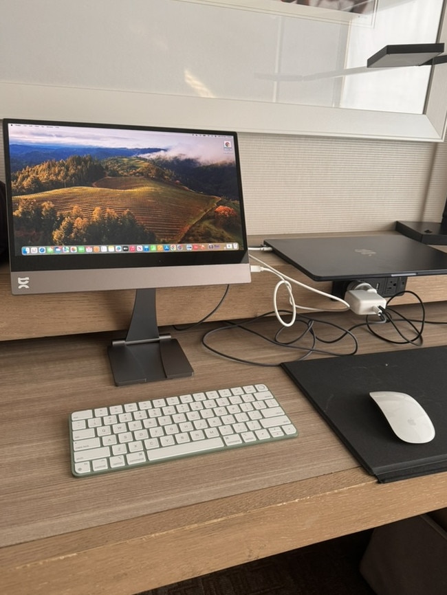 Espresso Displays's 15-inch monitor worked well paired with an Apple Magic Keyboard and Mouse.