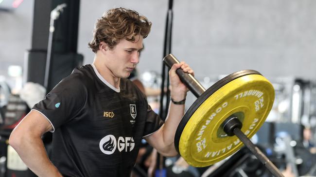 Xavier Duursma on Port’s pre-season training camp. Picture: Sarah Reed.