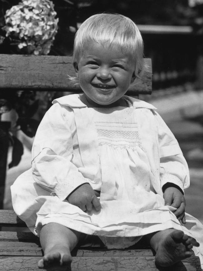 Prince Philip of Greece, as a toddler, July 1922. Picture: Getty Images.