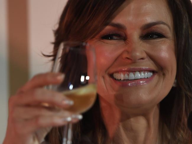 Lisa Wilkinson enjoyed her champagne at the Moet and Chandon event. Picture: Dean Lewins/AAP