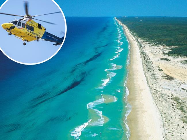 Man flown off Qld tourist island with multiple burns