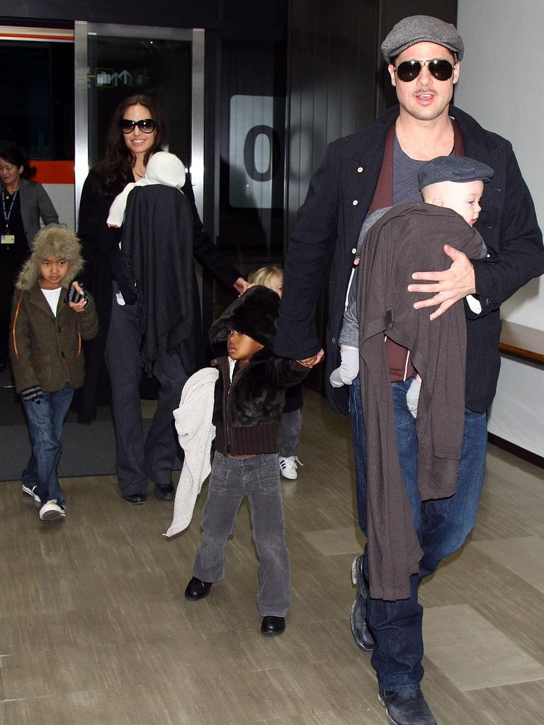 The former couple pictured with their kids in 2009. Picture: Getty Images