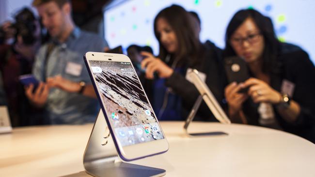 Google’s own Pixel phone is one of several Android smartphones competing for customers in the wake of Samsung’s Galaxy Note7 recall. Picture: Ramin Talaie/Getty Images/AFP