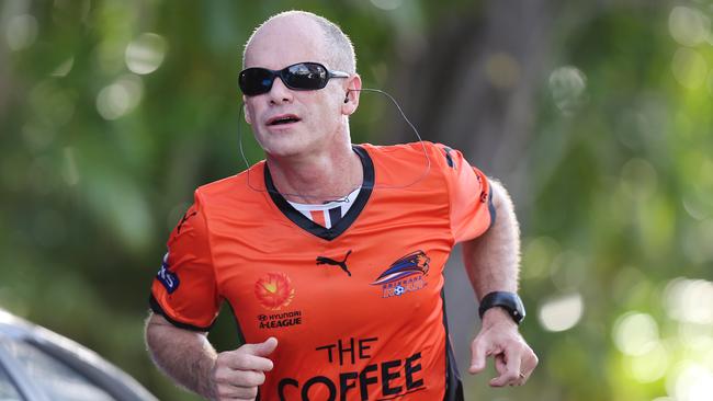 A conservative experiment? There’s nothing conservative about Campbell Newman’s fitness regime. Picture: Jack Tran