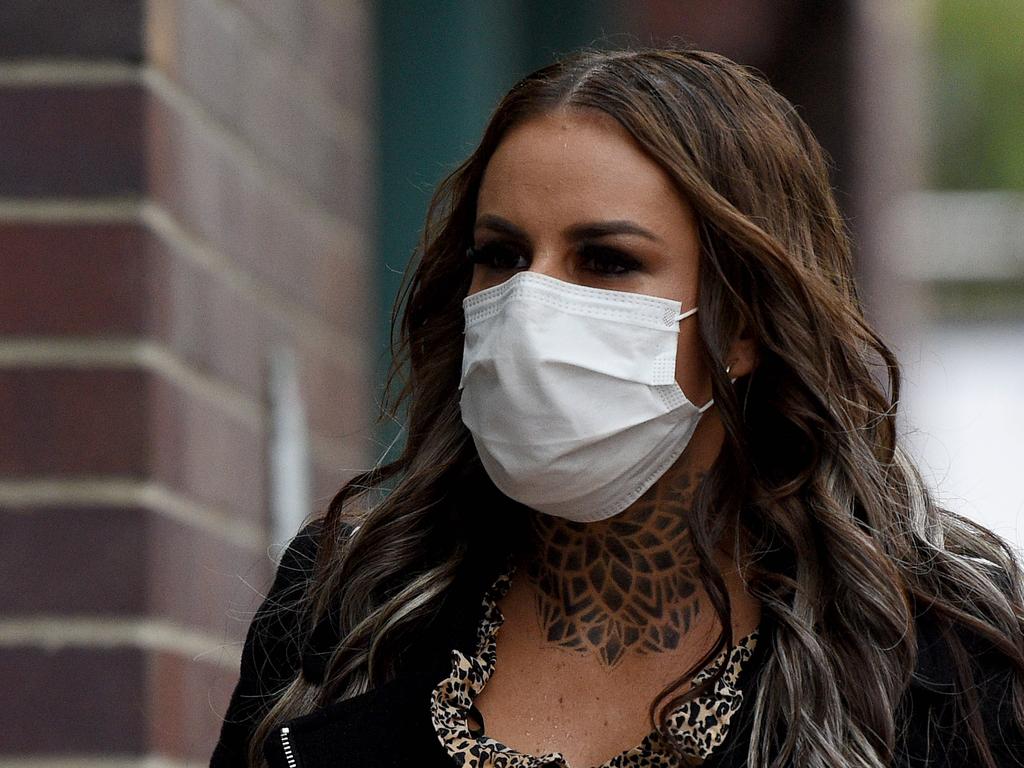 Melissa Goodwin arriving at Burwood Local Court this week where she was spared jail. Picture: NCA NewsWire/Bianca De Marchi.