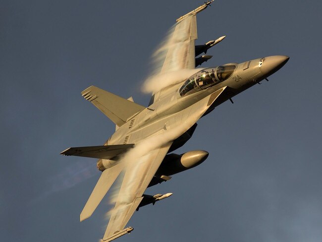 A Royal Australian Air Force F/A-18F Super Hornet from Number 1 Squadron, RAAF Base Amberley, will conduct a low-level fly past of the Cairns Esplanade, as part of Exercise Crimson Dawn.