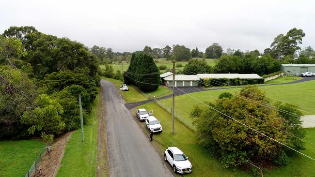 Derriwong Road in Dural near where the caravan “seized” by Sayit Akca was found. Picture: NewsWire / Damian Shaw