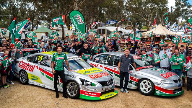 Rick Kelly with his Nissan Altima version of the “Silver Bullet’’, alongside Russell Ingall and the original fan favourite.