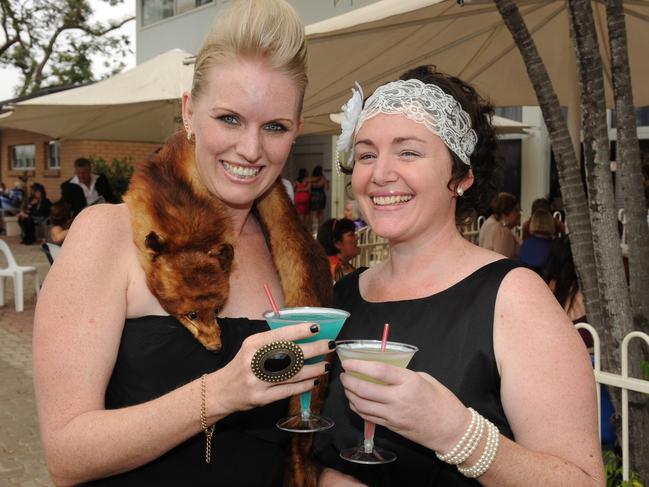 Amie Read and Nicole Jochheim at the 2011 Townsville Ladies Day Races held at Cluden Park.