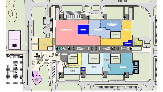 Concept designs for a proposed new hospital in Bundaberg.