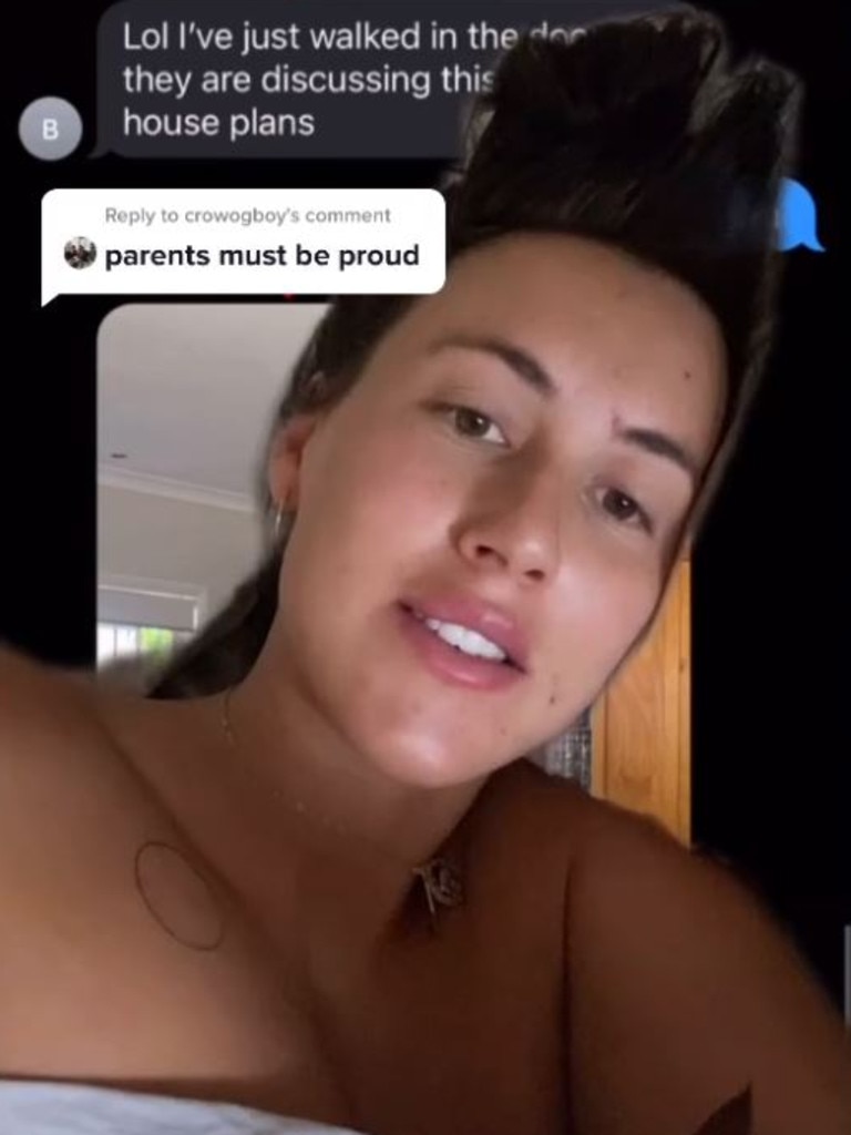 She revealed her parents didn't know how she earned her money before her bikini video ‘blew up’. Picture: TikTok/