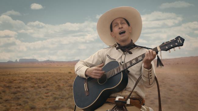 Tim Blake Nelson is Buster Scruggs in The Ballad of Buster Scruggs.
