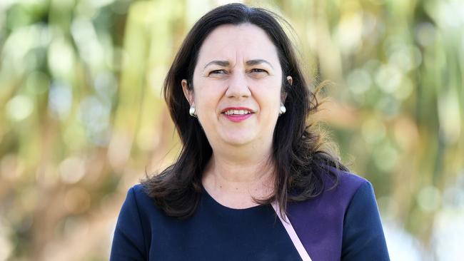 Premier Annastacia Palaszczuk has been portrayed as the ‘patron saint of the 2020 plague’. Picture: Patrick Woods