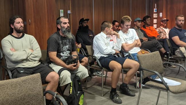 Two dozen skate enthusiasts packed into the Alice Springs Town Council meeting to ask questions. Photo: Lee Robinson