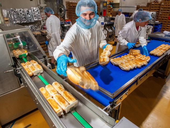 Workers at Homestyle Bake Toowoomba, which has developed an energy efficient operation. Picture: David Martinelli