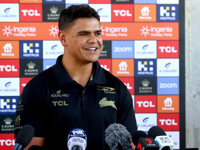 Rabbitohs star Latrell Mitchell is encouraged to voice his opinion. Picture: Toby Zerna