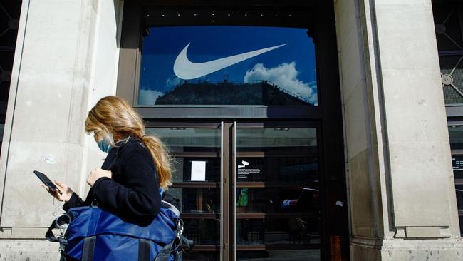 A campaign launched Tuesday by Consumers’ Research, a conservative non-profit, takes aim at Nike, Coca-Cola and American Airlines. Picture: Bloomberg