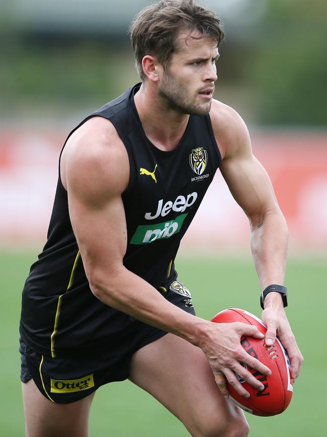 Former Saint Mav Weller joins the Tigers for pre-season. Picture: Michael Klein