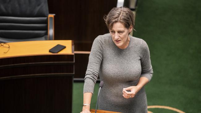 Cassy O'Connor in Parliament. Picture: RICHARDJUPE