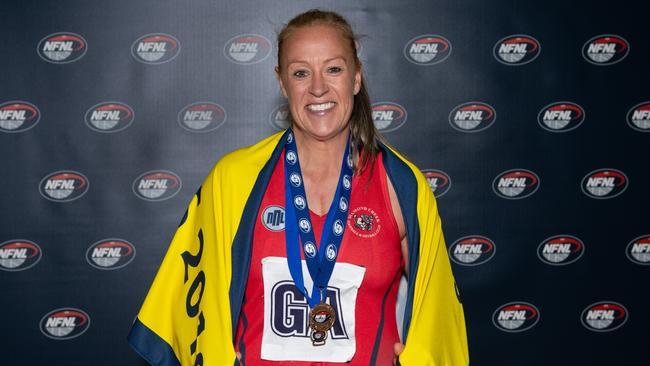 Stacey Gannon was best on court in Diamond Creek's Section 1 netball grand final win over North Heidelberg. Picture: Nathan McNeill.