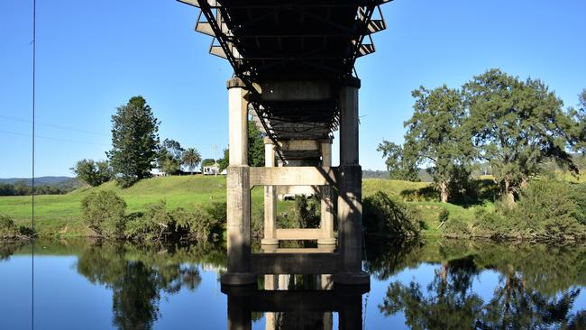 A bridge spans the Nymboida river, key to the Coffs Harbour and Clarence Valley water supplies.