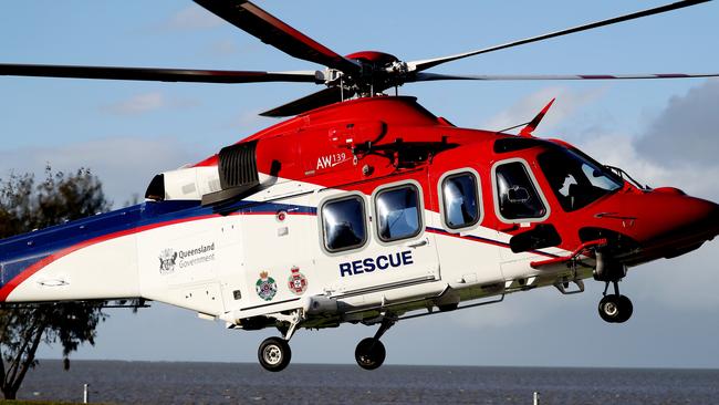 Rescue helicopter delivering a patient to Cairns Hospital from a two vehicle crash at Atherton on Friday September 16, 2022. FILE PICTURE: STEWART McLEAN