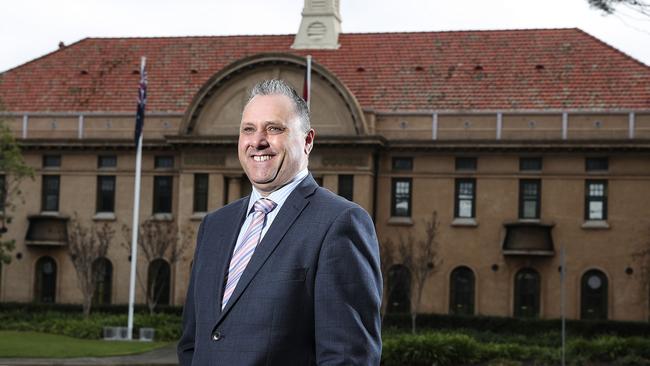 Former Burnside Council chief executive Paul Deb outside the council chambers. He was leading the council when the credit card misuse identified by Ombudsman Wayne Lines occurred. Picture: Sarah Reed