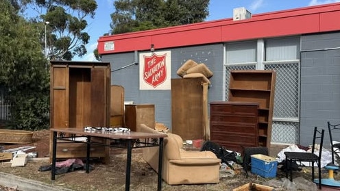 After 30 years of service, Salvation Army Parafield Gardens announced its closure. It recently shared photos of unwanted Christmas presents dumped outside its stores. Picture: Facebook