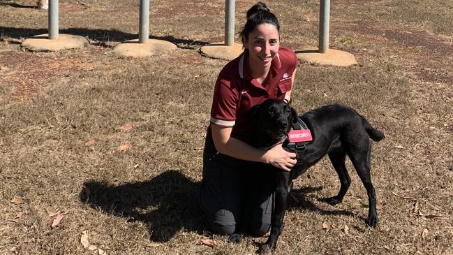 Detector dog Zinta sniffed out the items at risk of carrying foot and mouth disease. Picture: Supplied