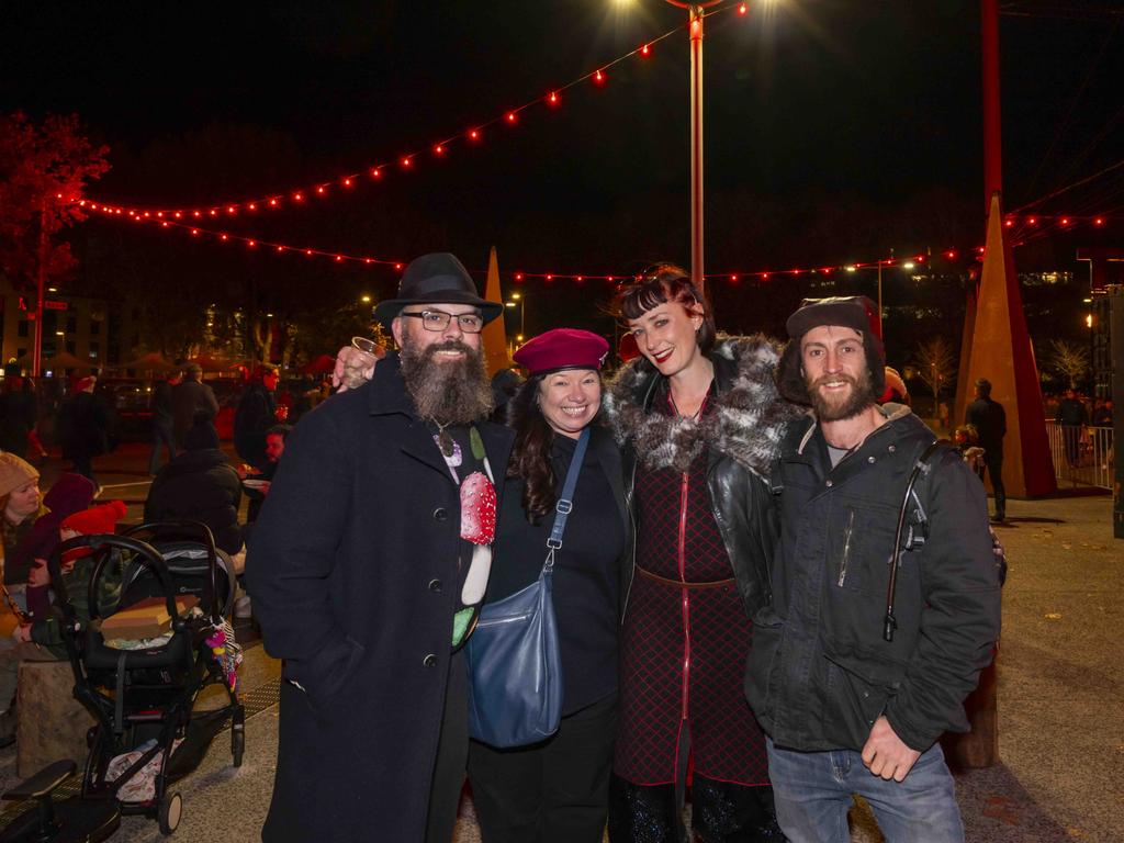 Brendon, She'll, Andrea and Mark at Winter Feast 2025 in Hobart. Picture: Caroline Tan