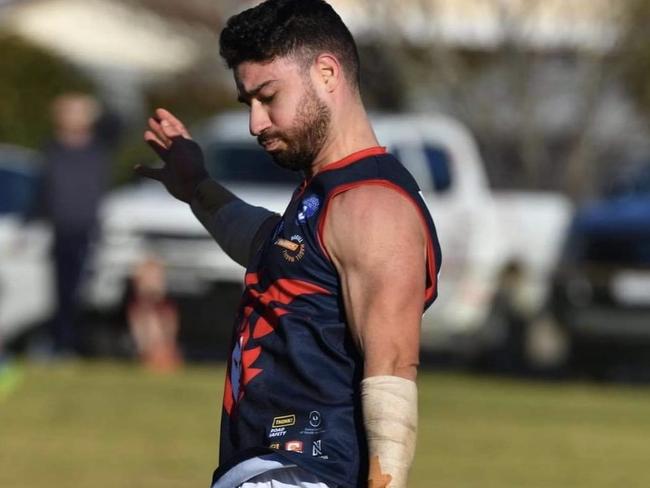 Nick Amato in action. Picture: Uraidla Districts Football Club