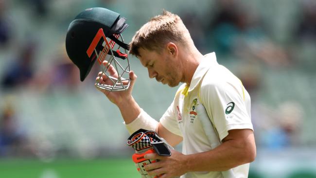 David Warner’s international career is at a crossroads. Picture: AFP