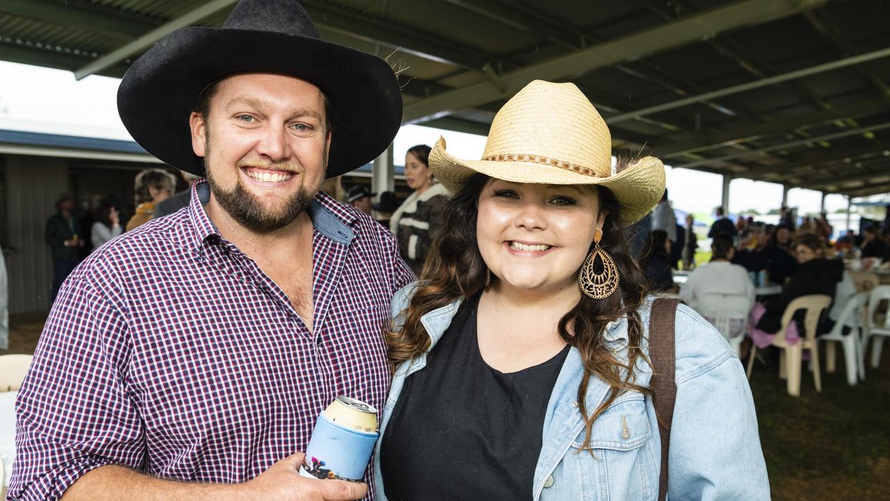 Jacob Schwerin and Emily Haywood at the Clifton Cup races hosted by Clifton Jockey Club, Saturday, October 22, 2022. Picture: Kevin Farmer