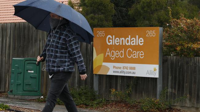 Cases are on the rise at two Melbourne aged care facilities, including Glendale Aged Care. Picture: Daniel Pockett/NCA NewsWire