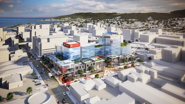 Artists impressions of the development for UTAS  STEM precinct on Argyle and Melville streets, Hobart.