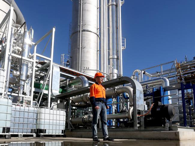 26/05/2017 Ben Vocale, carbon Dioxide Operations manager with the new plant., AGL will announce with SA govt the official commissioning of a plant built in partnership with Air Liquide Australia that recovers carbon dioxide (CO2) from its Torrens Island power station site in Adelaide.. Kelly Barnes/The Australian.